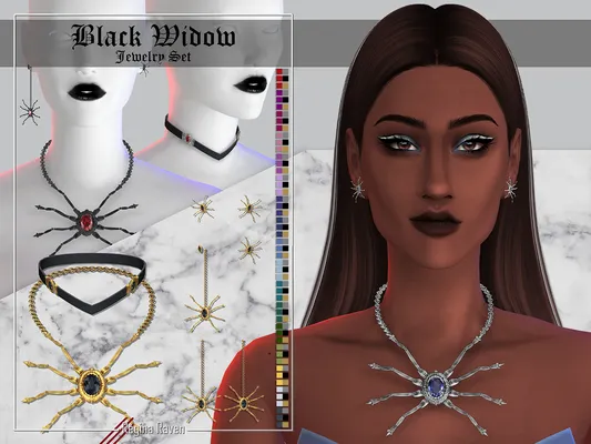 Black Widow Jewelry Set